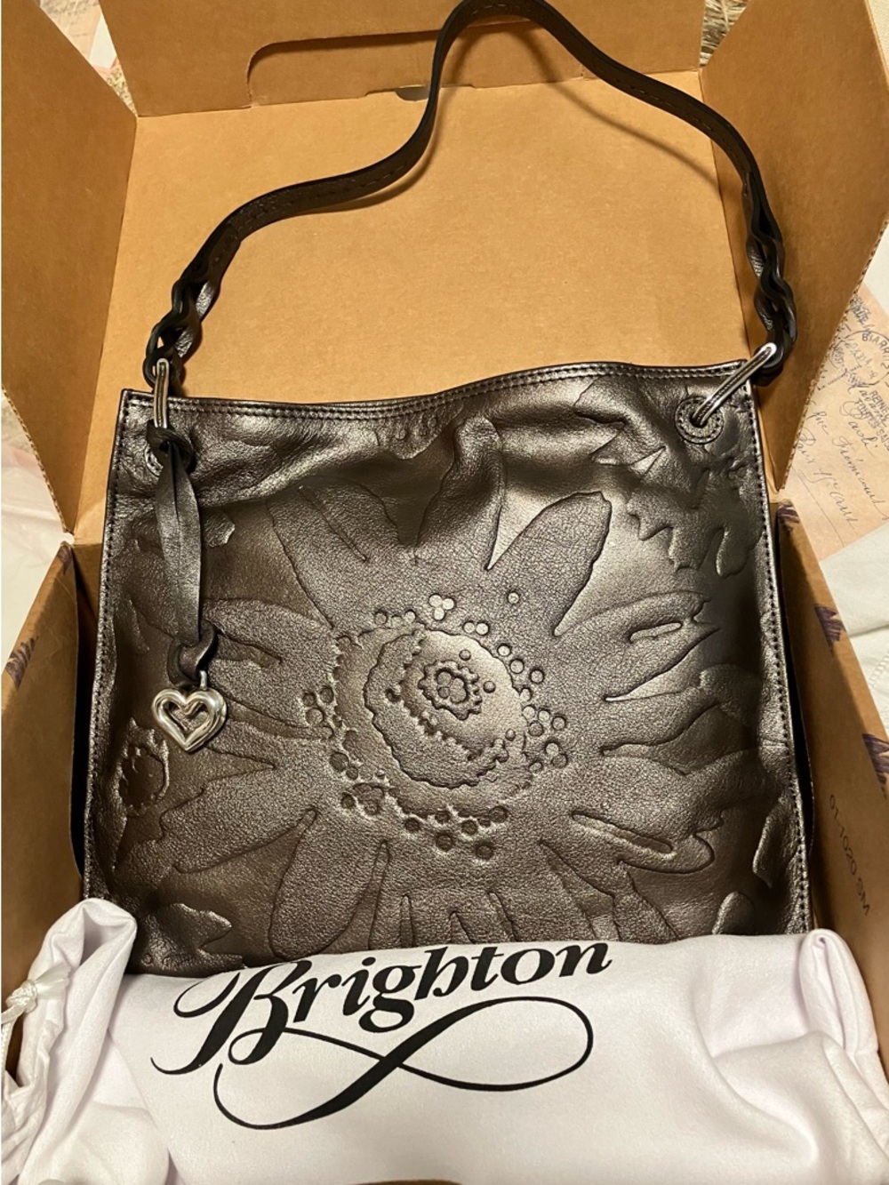 Brighton Piper Shoulder Bag - Retired 2012-Box, Dust Bag & Registration NIB - Picture 2 of 15